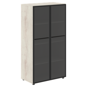 Шкаф средний со стеклянными  дверцами LOFTIS Сосна Эдмонт LMC 80.2 (800х430х1517) в Благовещенске