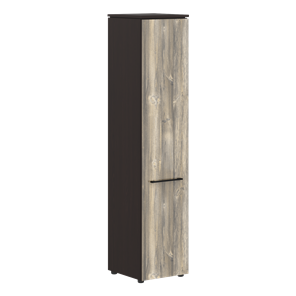 Шкаф колонка с глухой дверью MORRIS  Дуб Базель/Венге Магия MHC 42.1 (429х423х1956) в Благовещенске