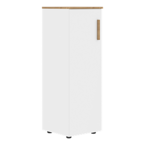 Шкаф колонна средний с левой дверью FORTA Белый-Дуб Гамильтон  FMC 40.1 (L) (399х404х801) в Благовещенске