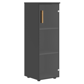 Средний шкаф колонна со стеклянной правой дверью FORTA Черный ГрафитFMC 40.2 (R) (399х404х801) в Благовещенске