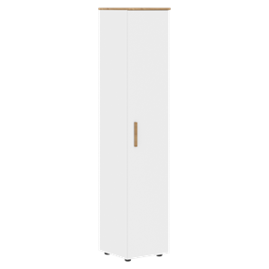 Высокий шкаф с глухой дверью колонна FORTA Белый-Дуб Гамильтон  FHC 40.1 (L/R) (399х404х1965) в Благовещенске