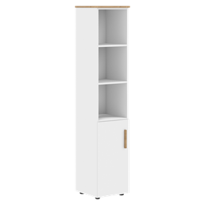 Высокий шкаф с глухой малой дверью  левой FORTA Белый-Дуб Гамильтон FHC 40.5 (L) (399х404х1965) в Благовещенске