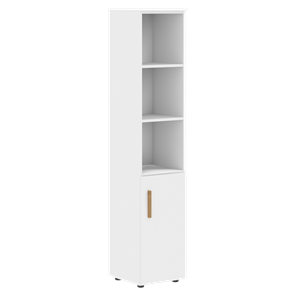 Высокий шкаф с глухой малой дверью  правой FORTA Белый FHC 40.5 (R) (399х404х1965) в Благовещенске