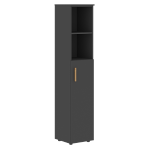 Шкаф колонна высокий с глухой средней дверью правой FORTA Черный Графит  FHC 40.6 (R) (399х404х1965) в Благовещенске