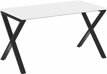 Письменный стол Loft VR.L-SRX-3.7, Белый Бриллиант/Черный металл в Благовещенске