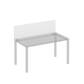 Экран для стола 140 на белом металлокаркасе Комфорт КФ, белый премиум (140x45x1.8) К.Б 842 в Благовещенске