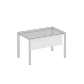 Экран стола защитный (ДСП) с кронштейнами для стола 120 на белом металлокаркасе Комфорт КФ, белый премиум (120x3.2x1.8) К.Б1 812 в Благовещенске