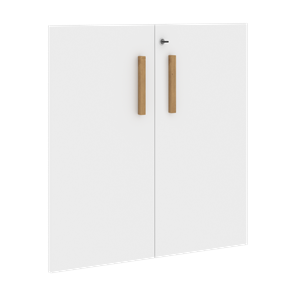 Двери для шкафов низкие с замком FORTA Белый FLD 40-2(Z) (794х18х766) в Благовещенске