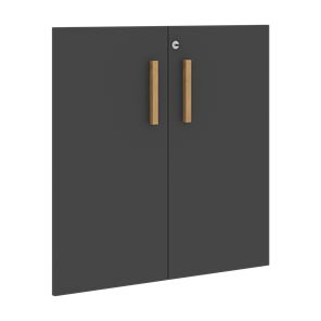 Низкие двери для шкафов с замком FORTA Черный ГрафитFLD 40-2(Z) (794х18х766) в Благовещенске