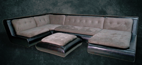 П-образный диван Эвелина со столом-пуфом в Благовещенске - изображение