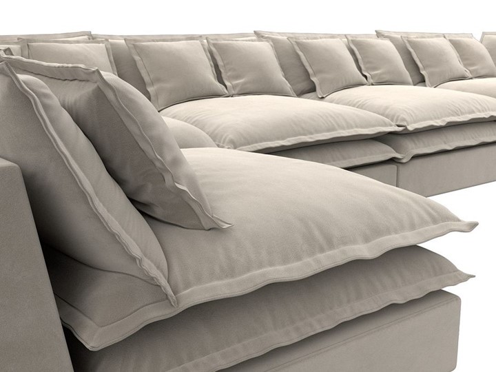 П-образный диван Лига-040, Бежевый (микровельвет) в Благовещенске - изображение 3