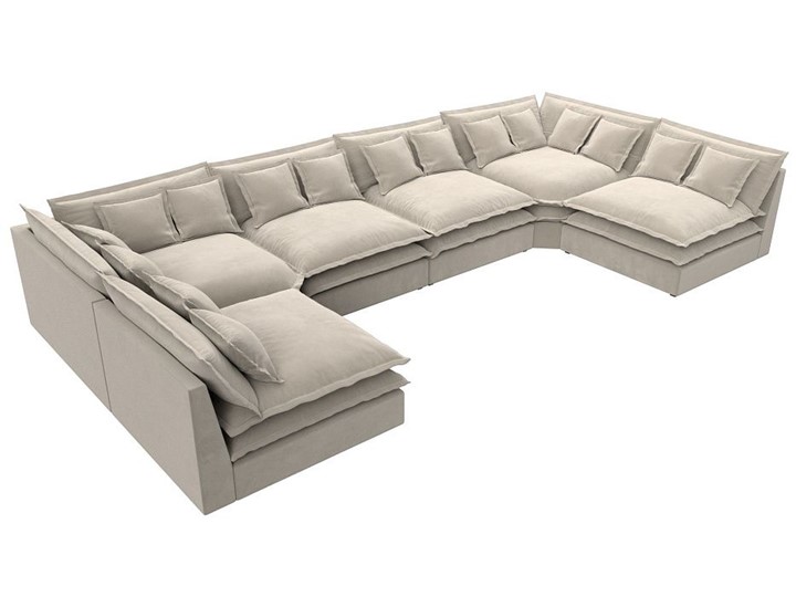П-образный диван Лига-040, Бежевый (микровельвет) в Благовещенске - изображение 4