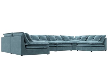 Большой П-образный диван Лига-040, Бирюзовый (велюр) в Благовещенске - предосмотр 2
