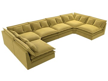 П-образный диван Лига-040, Желтый (микровельвет) в Благовещенске - предосмотр 4