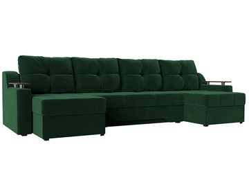 П-образный диван Сенатор, Зеленый (Велюр) боннель в Благовещенске