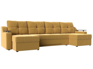 П-образный диван Сенатор, Желтый (Микровельвет) боннель в Благовещенске