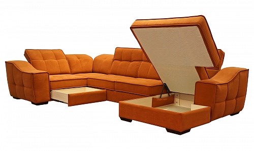 Угловой диван N-11-M (П1+ПС+УС+Д2+Д5+П1) в Благовещенске - изображение 1