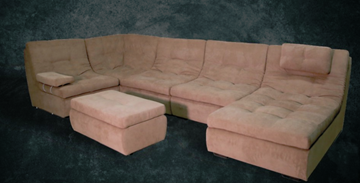 П-образный диван Премьер со столом-пуфом в Благовещенске - предосмотр