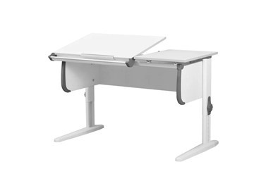 Детский стол-трансформер 1/75-40 (СУТ.25) белый/белый/Серый в Благовещенске - изображение 1