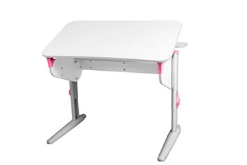 Детский стол-трансформер 5/100 (СУТ.46) + Polka_z 5/500 (2 шт) Рамух белый/серый/розовый в Благовещенске