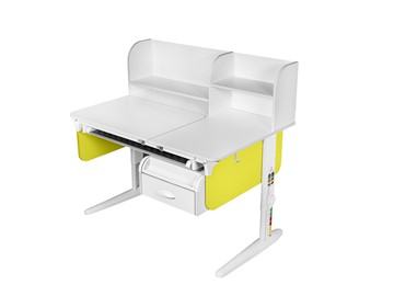 Детский стол-трансформер Lp/70-45 (СУТ.62 PRO) + Tumba 8 с лотком белый/белый/лайм в Благовещенске - предосмотр
